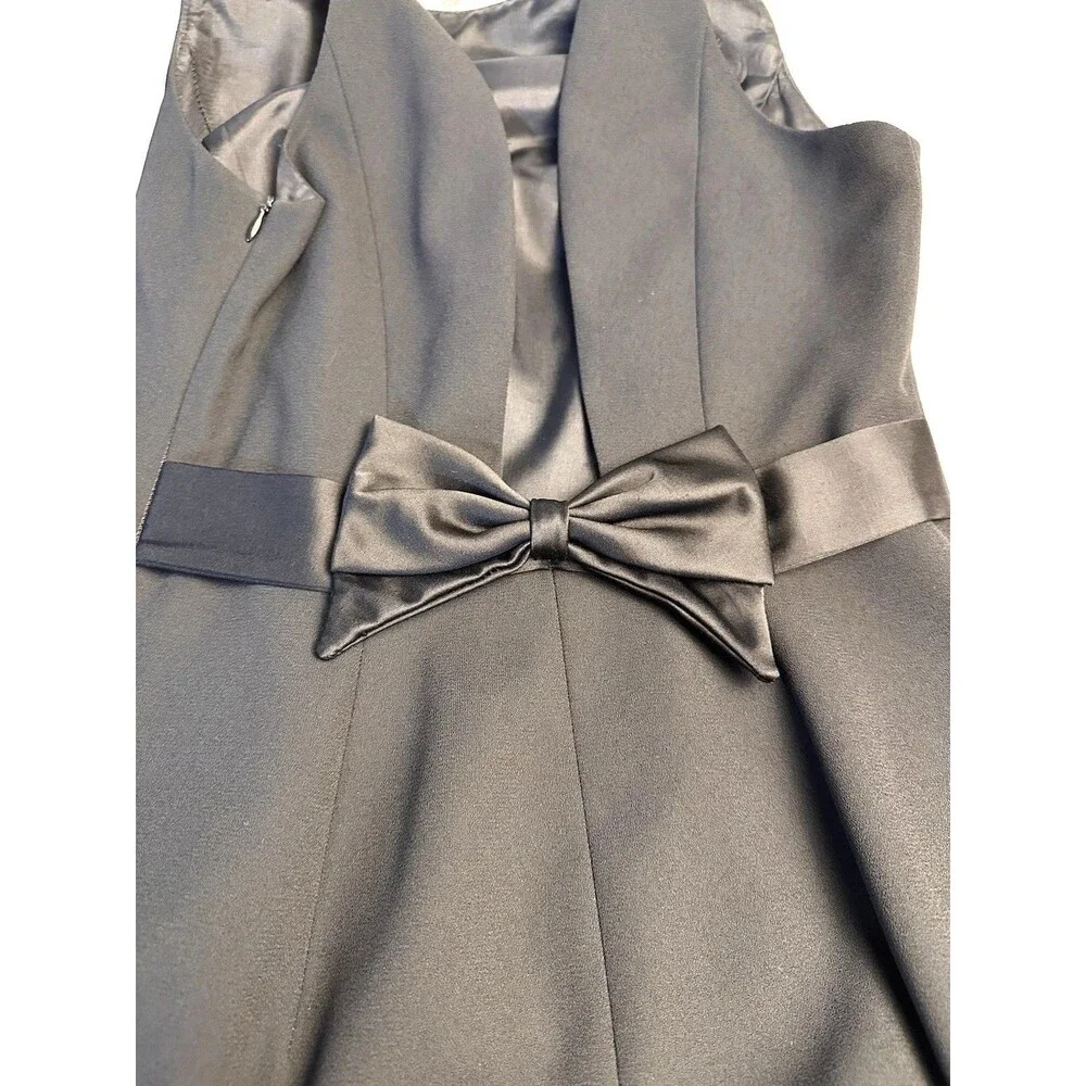 Vtg 1995 Laundry Shelli Segal 8 Dress Low Back Bow Audrey Hepburn Gown 90s Prom